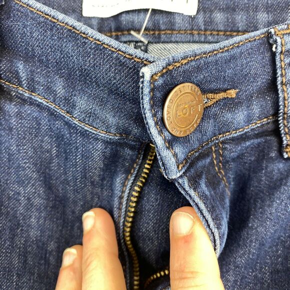 LOFT Made & Loved Women's Modern Straight Leg Jeans Size 2/26 Zip Fly Mid Rise - Picture 3 of 7